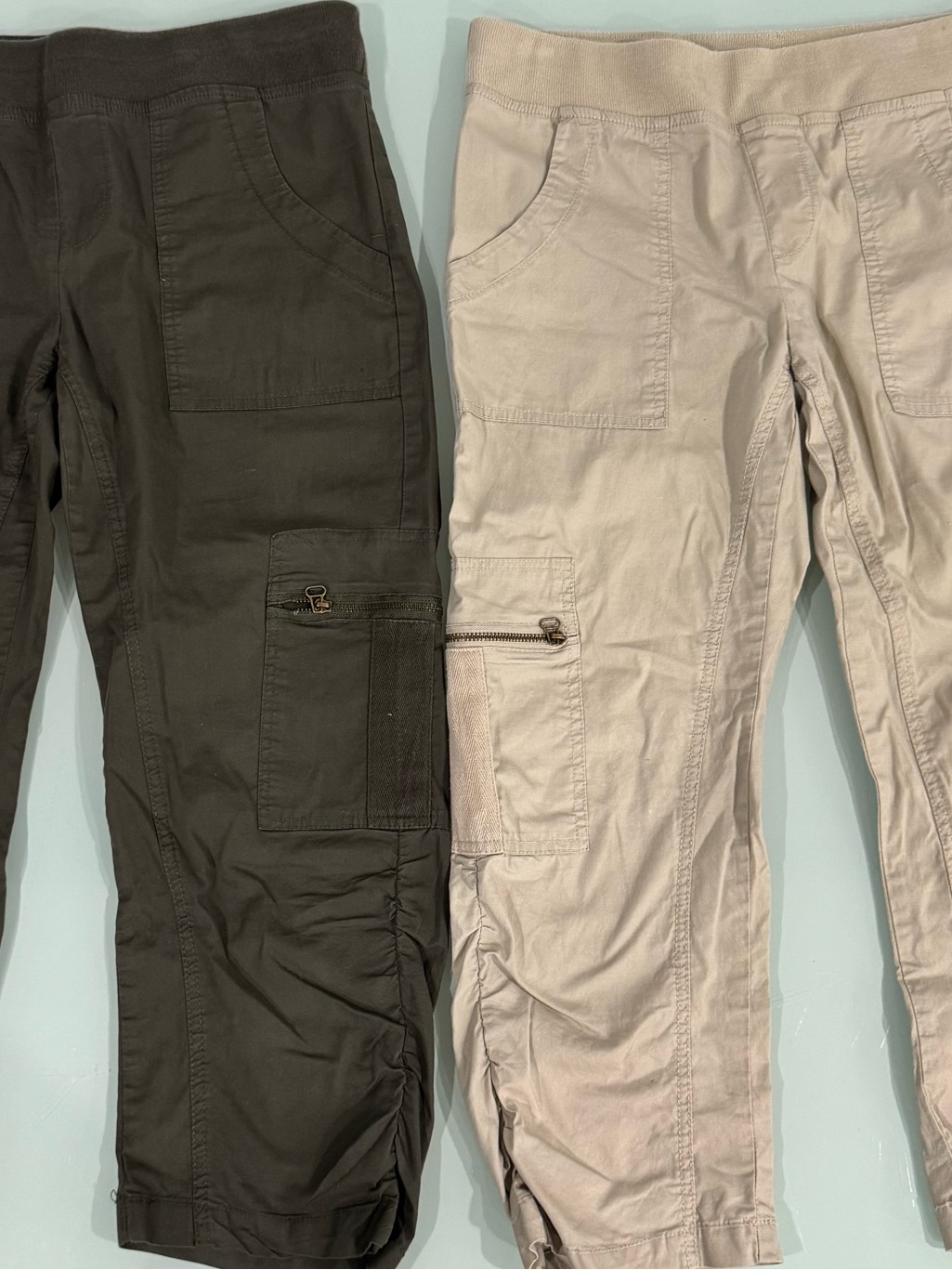 The Core By Wearables Nadia Crop Pants By Xcvi In Colors Light Beige And Green